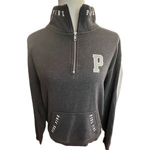 VS PINK Quarter Zip Sweatshirt w/ Sequins Size Small